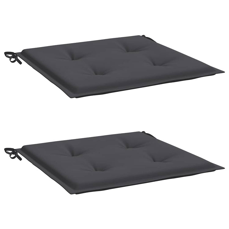 Vidaxl Gartenstuhlkissen 2 ST 40x40x3 cm Oxford Stoffanthrazit -gelöscht
