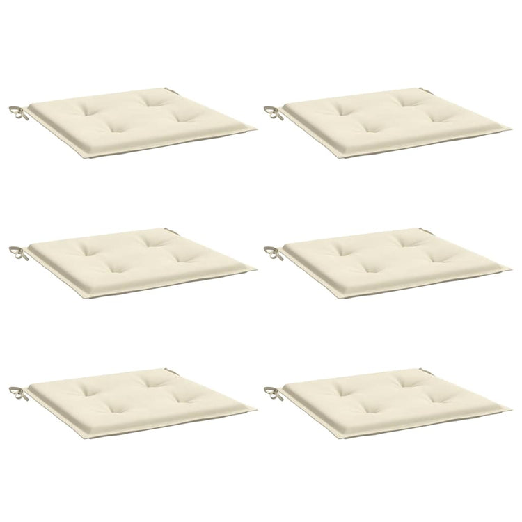 Vidaxl Gartenstuhl Kissen 6 ST 40x40x3 cm Oxford Stoff Crème -Colored