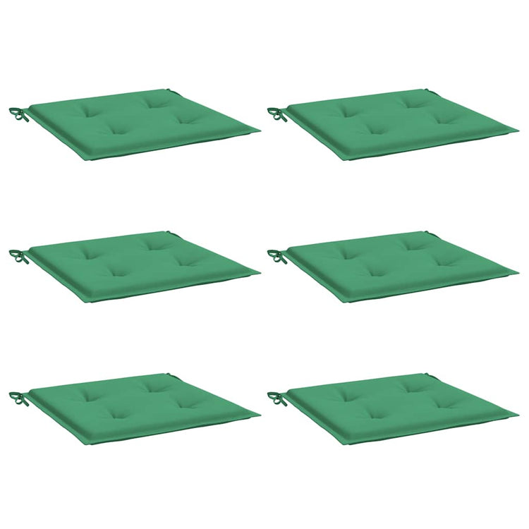 Vidaxl Gartenstuhl Kissen 6 ST 40x40x3 cm Oxford Stoff grün