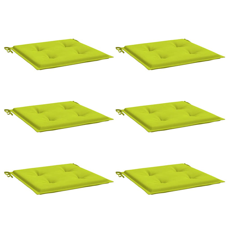 Vidaxl Gartenstuhl Kissen 6 Stcs 40x40x3 cm Oxford Stoff hellgrün