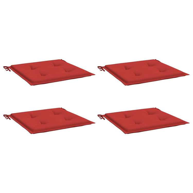 Vidaxl Gartenstuhl Kissen 4 ST 50 x 50 x 3 cm Oxford Stoff rot