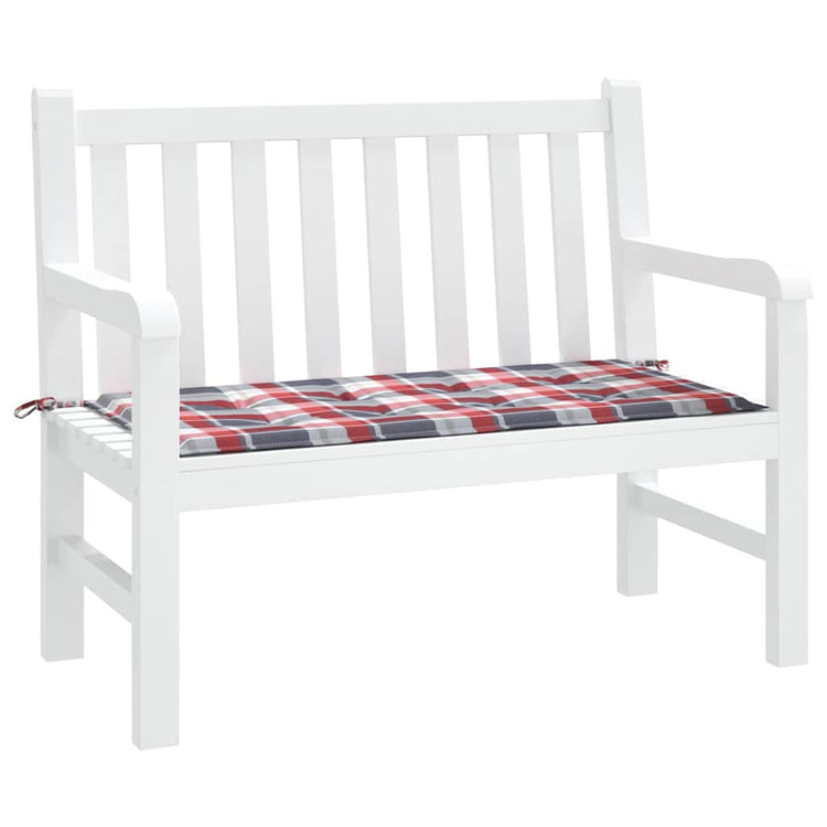 Vidaxl Gartenbank Kissen 120x50x3 cm Oxford Stoff Diamond Muster rot
