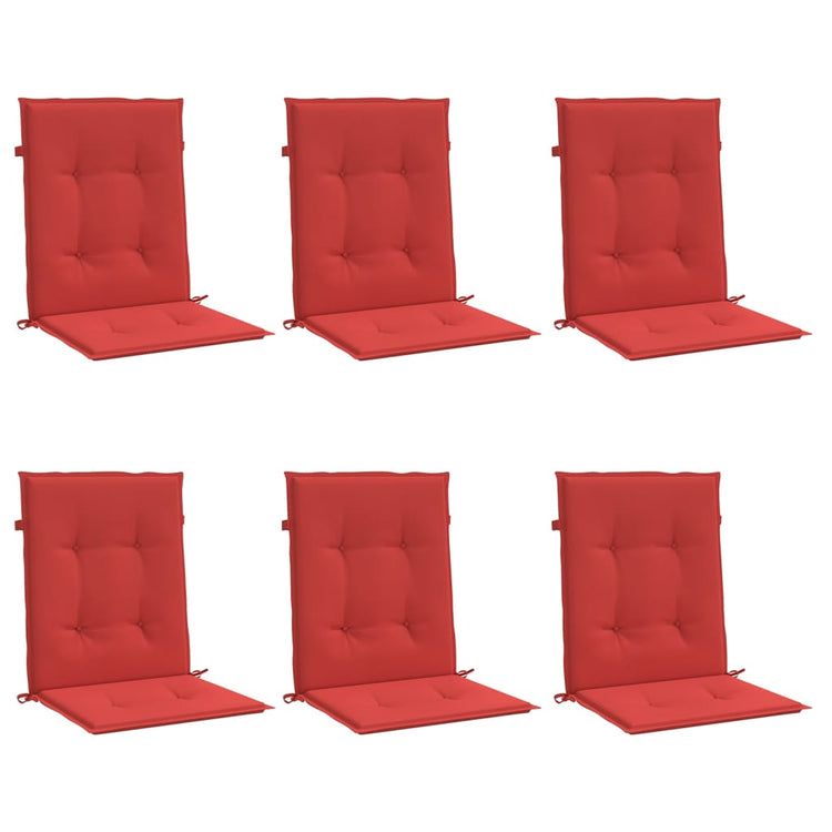 Vidaxl Gartenstuhlkissen 6 Stcs 100x50x3 cm Oxford Stoff rot
