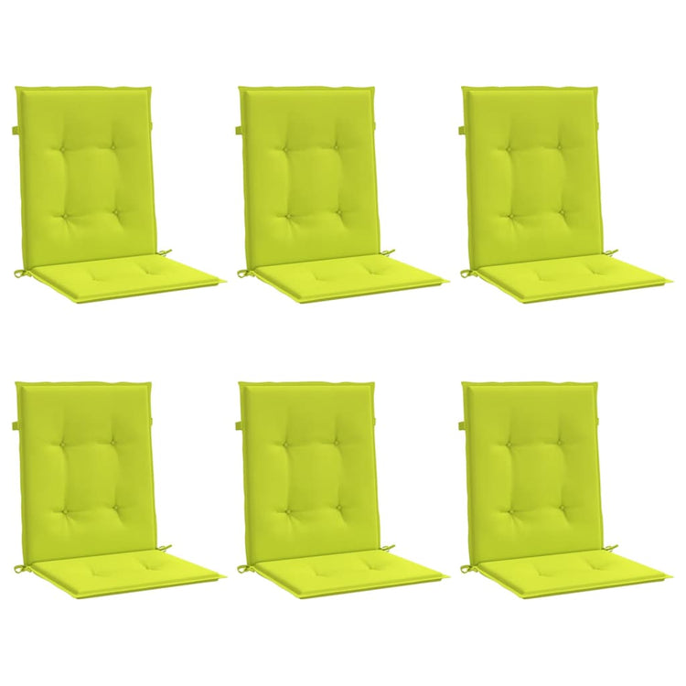 Vidaxl Gartenstuhl Kissen 6 Stcs 100x50x3 cm Oxford Stoff klare Grün