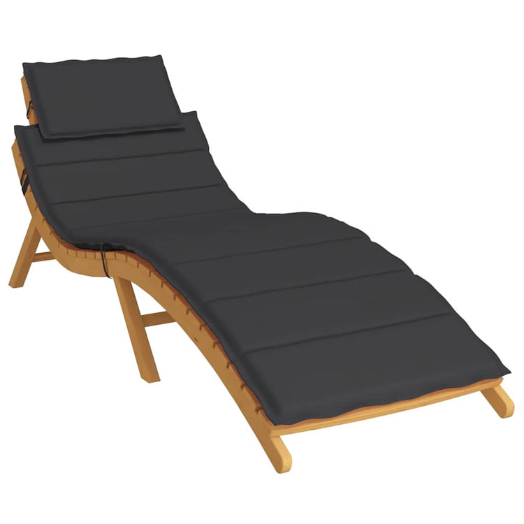 Vidaxl Lounger Kissen 186x58x3 cm Oxford Stoff schwarz