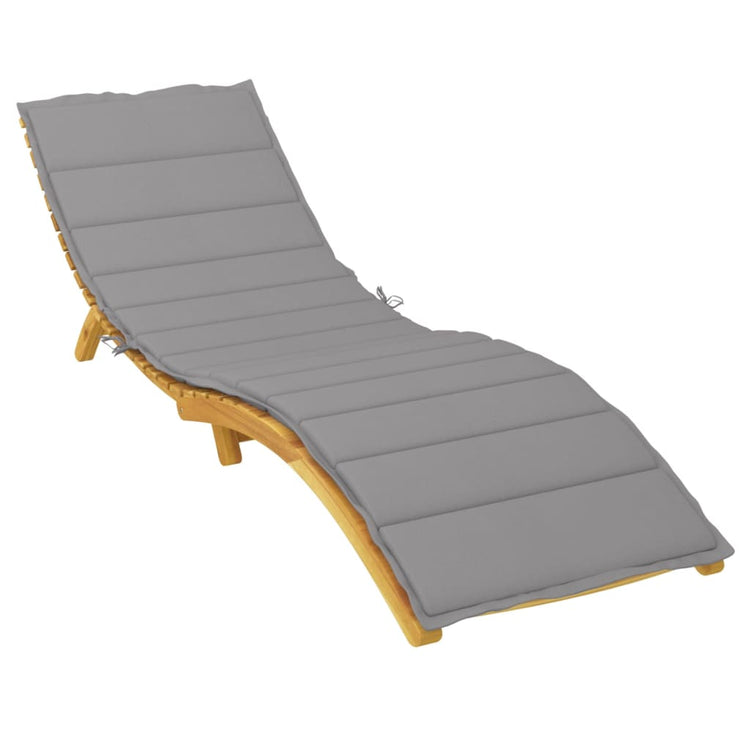 Vidaxl Lounger Kissen 200x60x3 cm Oxford Stoff grau