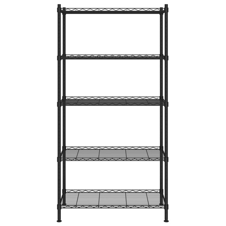 VIDAXL-LAGER RAKE 5-layer 250 kg 90x35x180 cm Schwarz