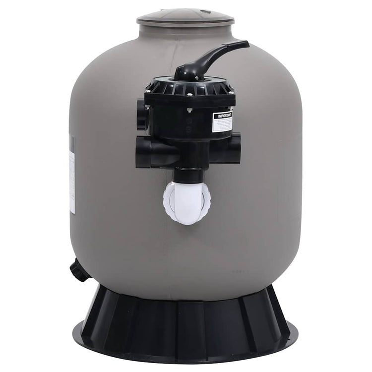 Vidaxl Schwimmbäder Sandfilter mit seitlich montiertem 6-Position-Ventilgrau