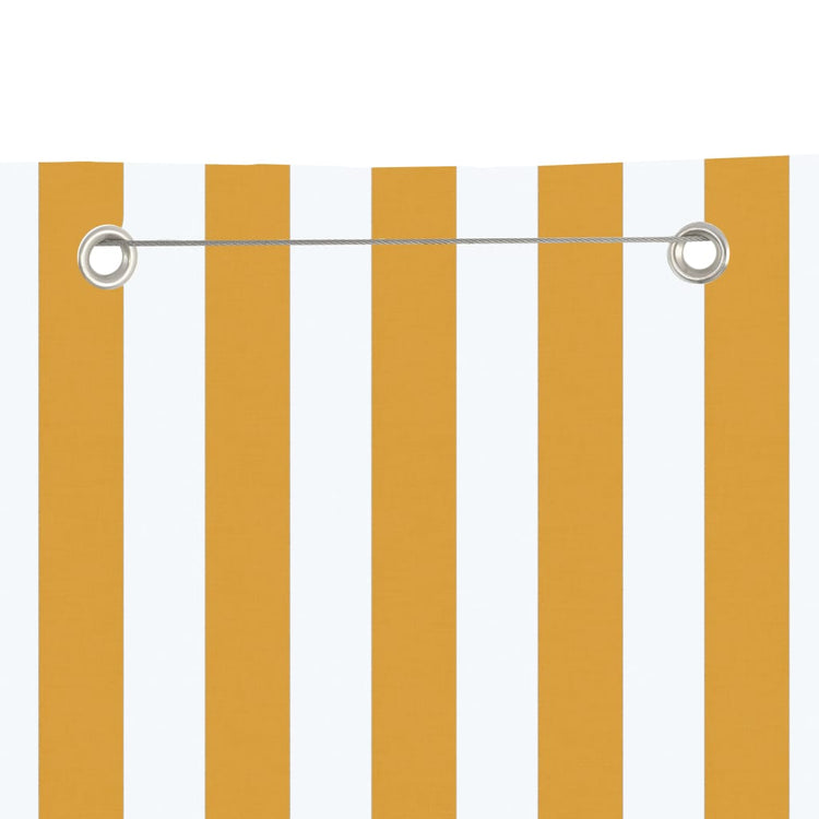 Vidaxl Balkon Bildschirm 120x240 cm Oxford Stoff gelb und weiß