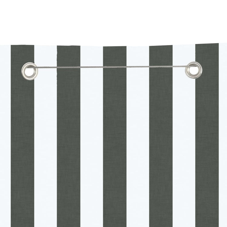 VIDAXL -Balkon -Bildschirm 140x240 cm Oxford Stoffanthrazit -geläutet und weiß