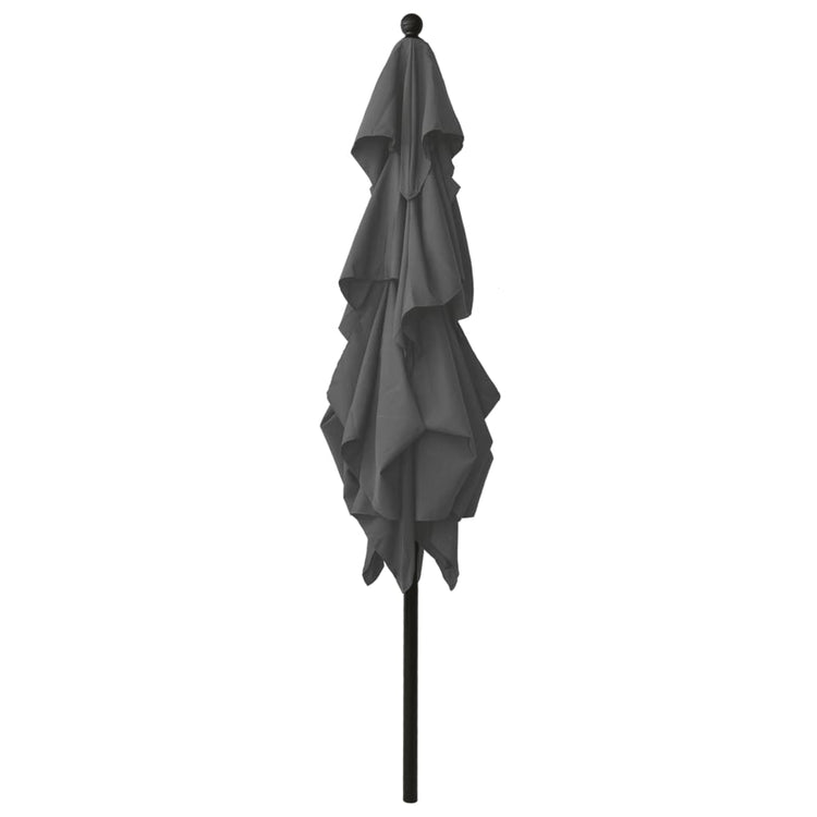 Vidaxl Parasol 3-Schicht mit Aluminiumpol 2,5 x 2,5 m anthrazitfarbenem Farben