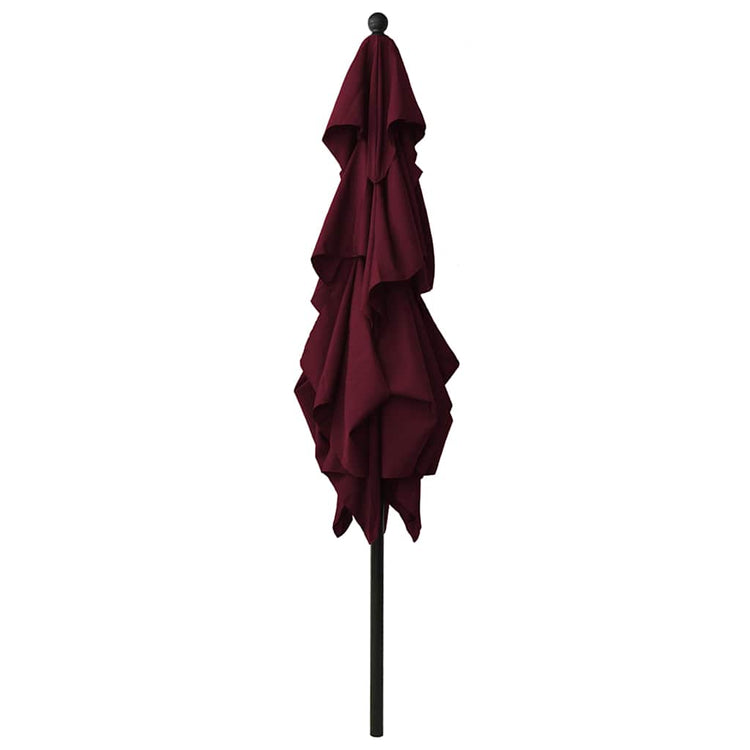 Vidaxl Parasol 3-Schicht mit Aluminiumpol 2,5 x 2,5 m Bordeaux Rot