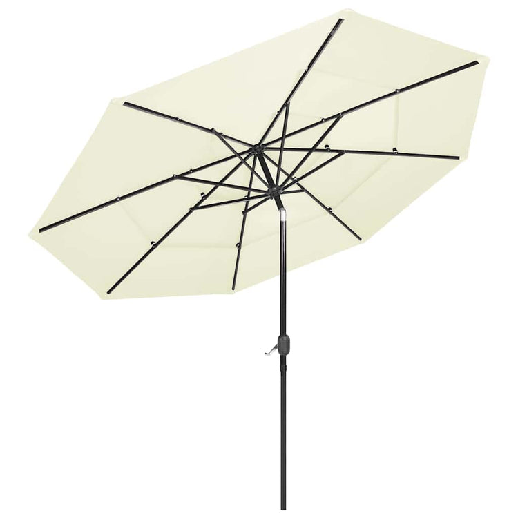 Vidaxl Parasol 3-Schicht mit Aluminiumpol 3 m sandfarben
