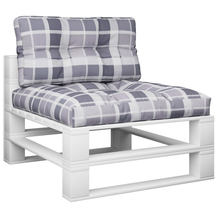 Vidaxl Palettenkissen 2 Stedcase -Muster Stoff grau
