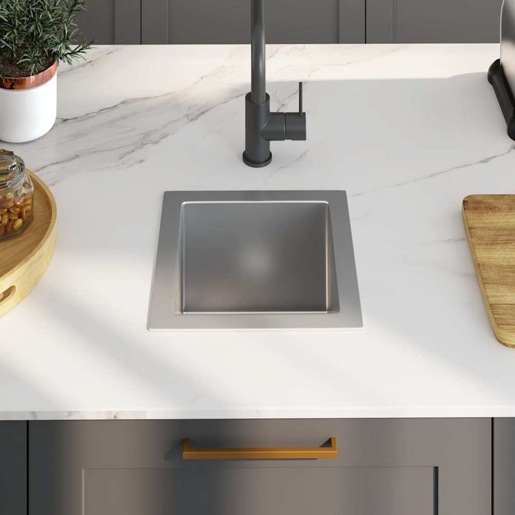 Vidaxl Sink handgefertigt Edelstahl