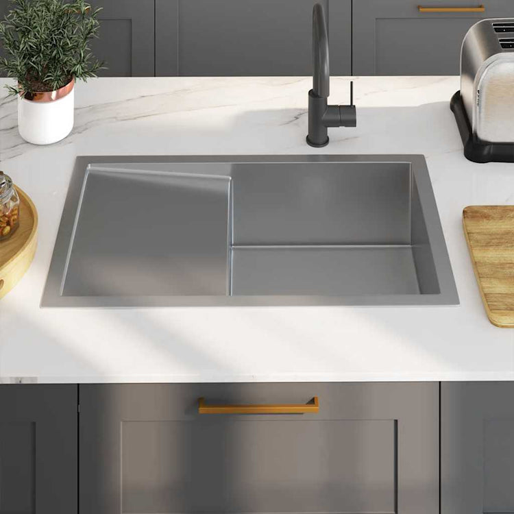 Vidaxl Sink handgefertigt Edelstahl