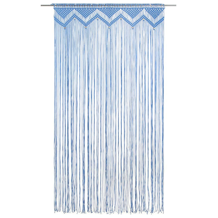 Vidaxl Vorhang Macramé 140x240 cm Baumwollblau