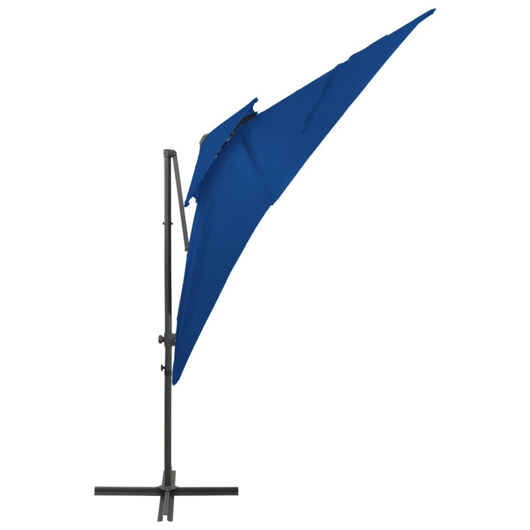 Vidaxl schwimmendes Parasol mit Doppeldach 250x250 cm Azure Blau