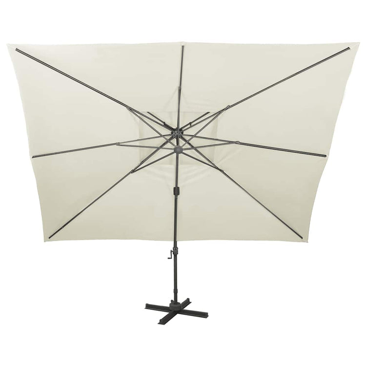 Vidaxl -schwimmendes Parasol mit Doppeldach 400x300 cm Sand -Colored