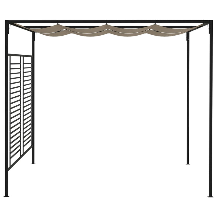 Vidaxl -Laube mit ausziehbarem Dach 180 g m² 3x4x2,3 m Taupe
