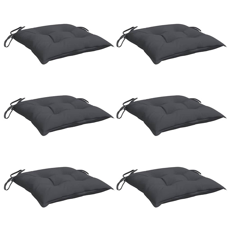 VidaXL Stuhlkissen 6 Stück 50x50x7 cm Oxford-Stoff Anthrazit