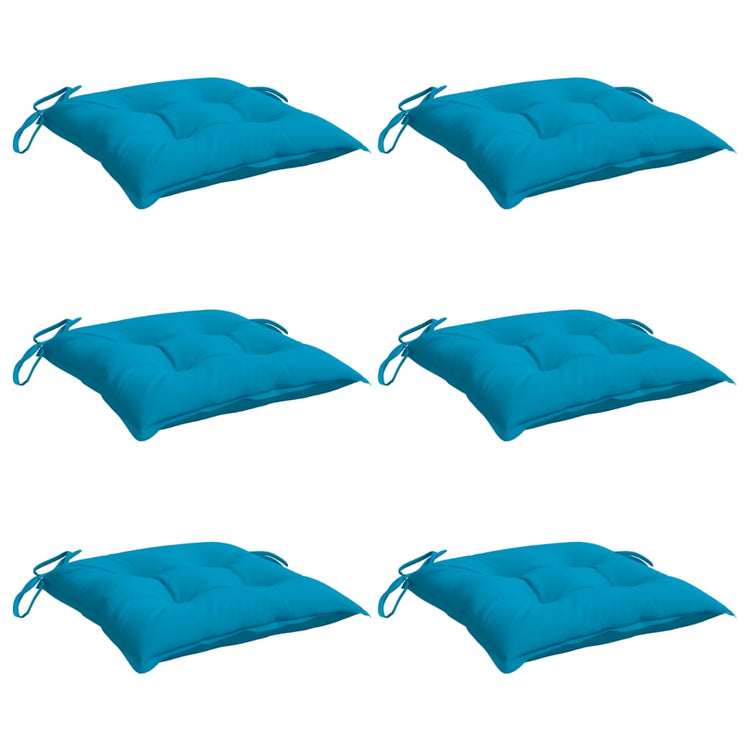 Vidaxl Stuhlkissen 6 ST 50 x 50 x 7 cm Oxford Stoff hellblau