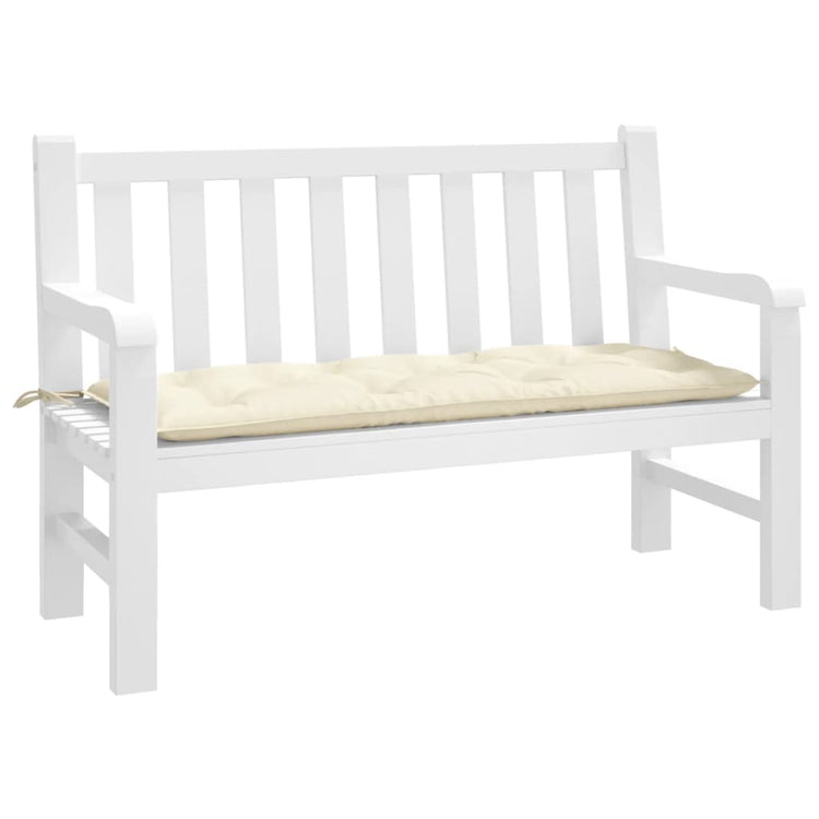 Vidaxl Garden Bench Kissen 120x50x7 cm Oxford Stoff Crème farbig