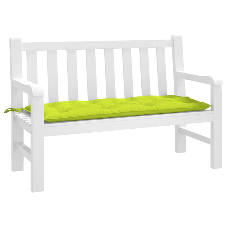 Vidaxl Garden Bench Kissen 120x50x7 cm Oxford Stoff klar grün