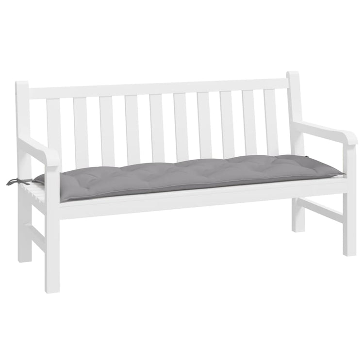 Vidaxl Garden Bench Kissen 150x50x7 cm Oxford Stoff grau