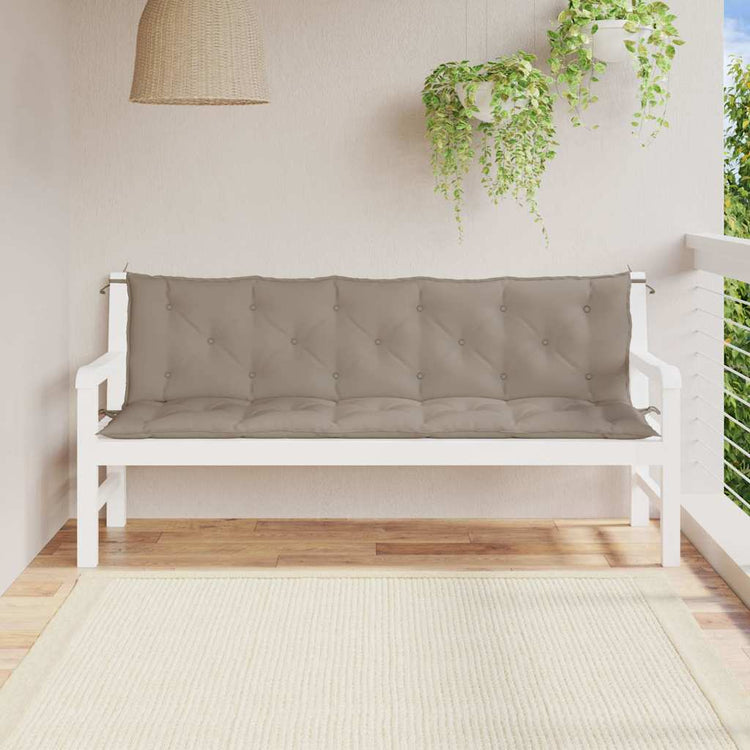 VidaXL Gartenbankauflage 180x(50+50)x7 cm Oxford-Stoff Taupe