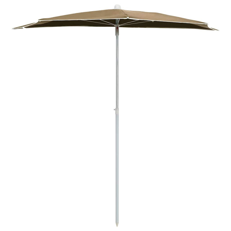 Vidaxx halber Sonnenschirm mit Mast 180x90 cm taupe