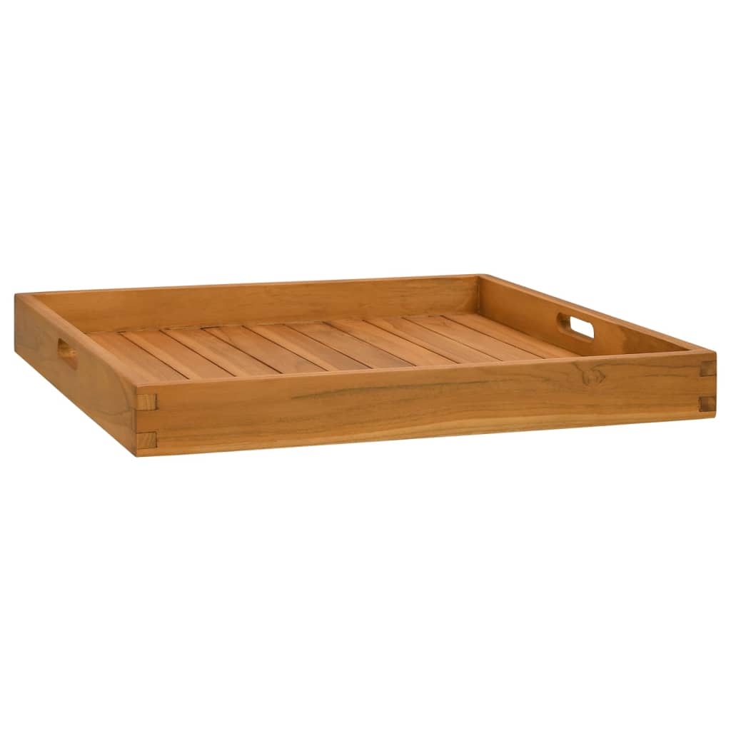 VIDAXL -Tablett 60x60 cm Solid Teak
