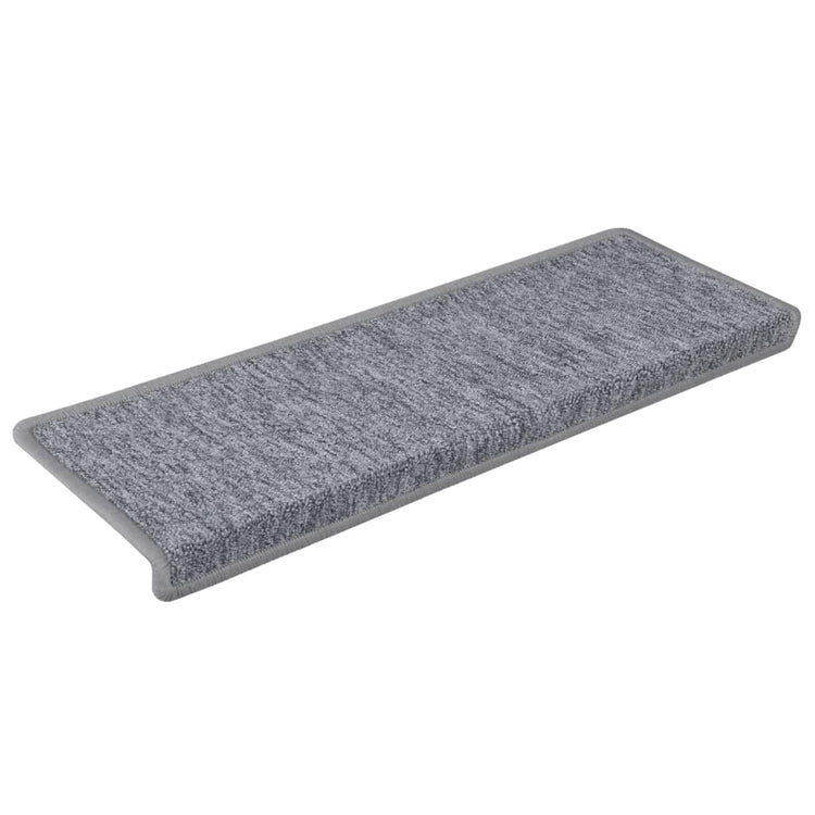 Vidaxl -Treppenmatten 15 ST 65x21x4 cm Weiß und Grau