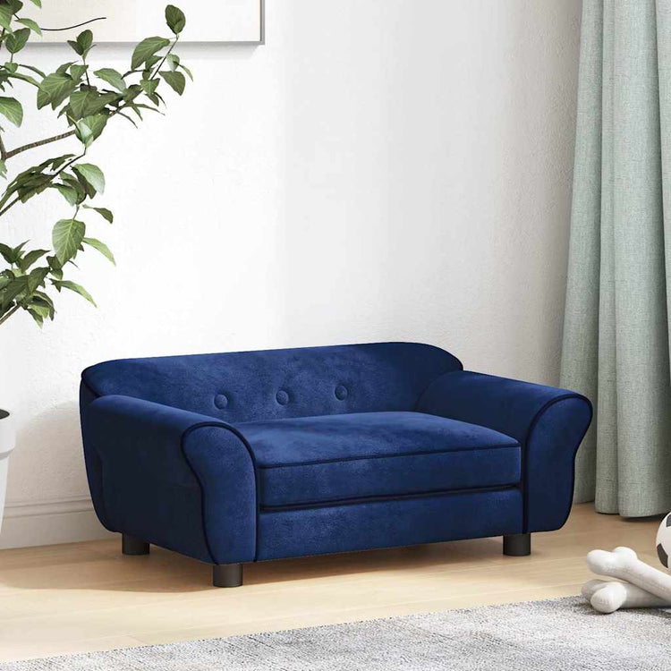 Vidaxl Hundebank 72x45x30 cm Plüschblau