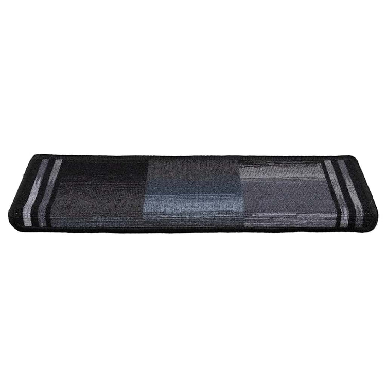 Vidaxl Treppenmatten selbstadhäsiv 10 ST 65x21x4 cm schwarz und grau