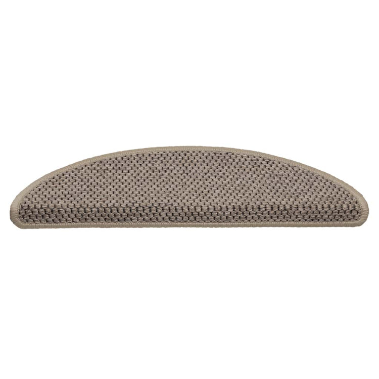 Vidaxl-Treppenmatten selbstklebend 15 St. Sisal Look 56x17x3 cm dunkler Beige