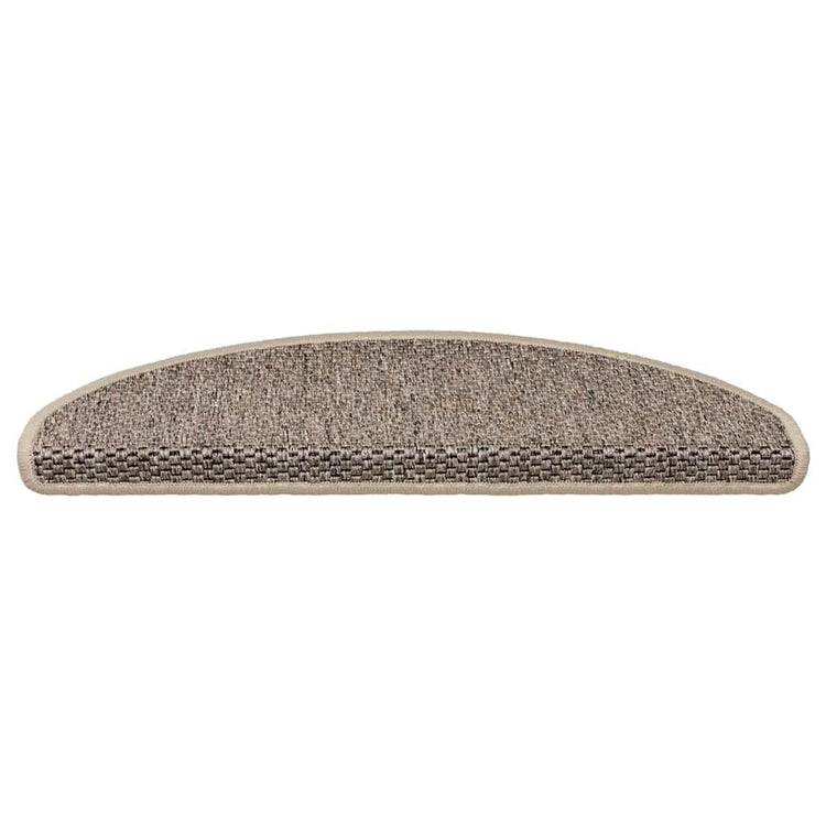 Vidaxl Treppenmatten selbstklebend 15 St. Sisal Look 65x21x4 cm dunkler Beige