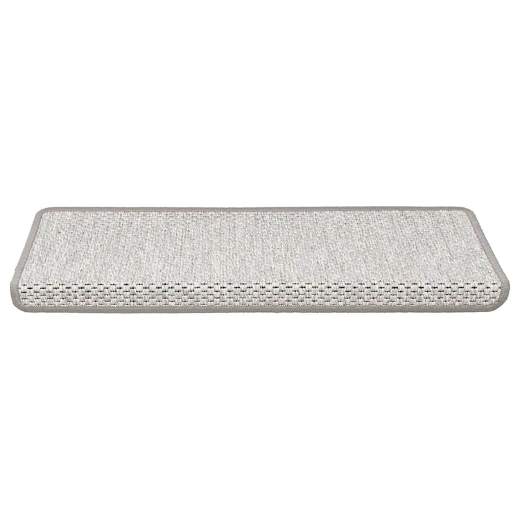 VidaXL Stufenmatten selbstklebend 15 Stk. Sisaloptik 65x21x4 cm platinfarben