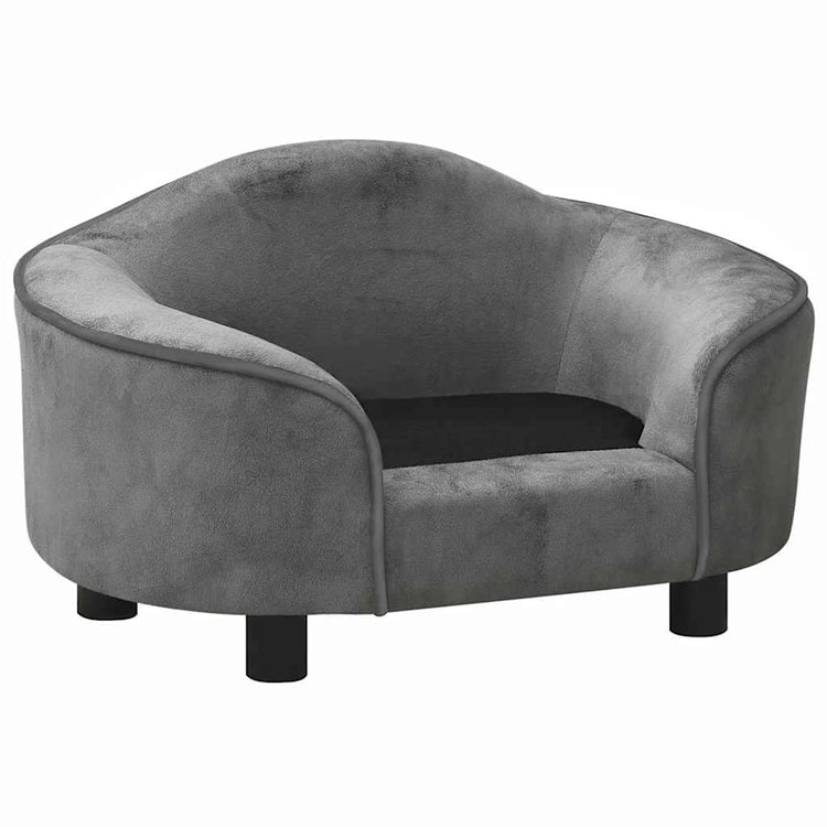 Vidaxl Hundebank 67x47x36 cm Plüsch grau
