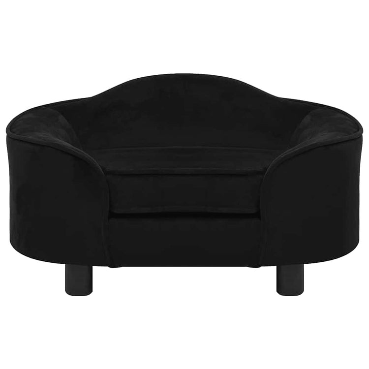 Vidaxl Hundebank 67x47x36 cm Plüsch schwarz