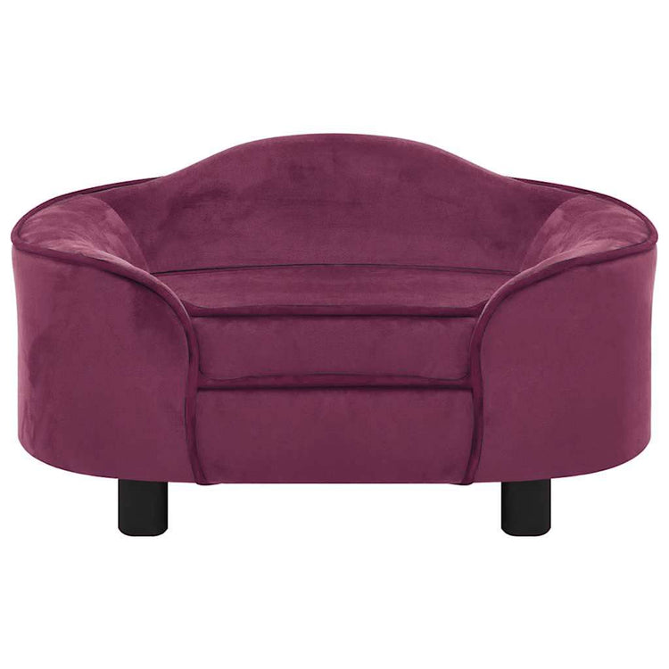 Vidaxl Hundebank 67x47x36 cm Plüsch Bordeaux Rot