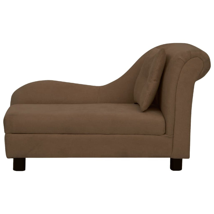 Vidaxl Hundebank mit Kissen 83x44x44 cm Plüschbraun