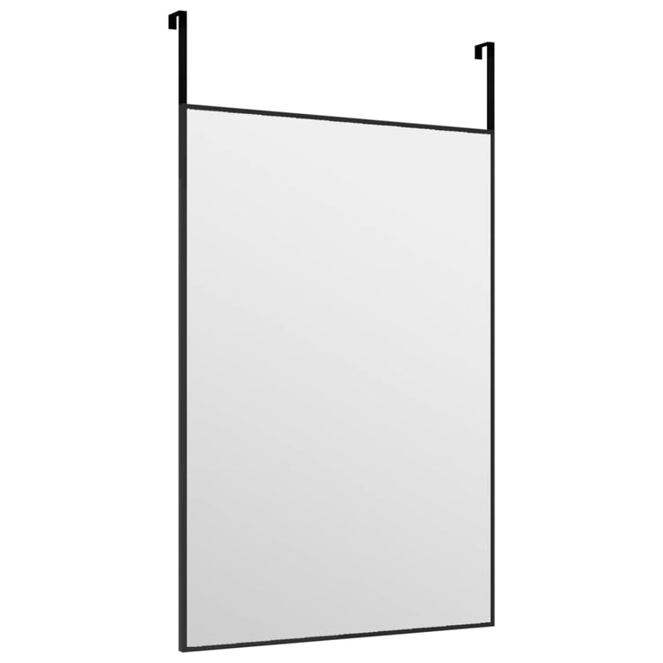Vidaxl -Türspiegel 40x60 cm Glas und Aluminiumschwarz