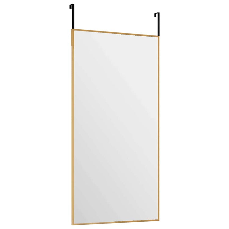Vidaxl -Türspiegel 30x60 cm Glas und Aluminium Gold gefärbt