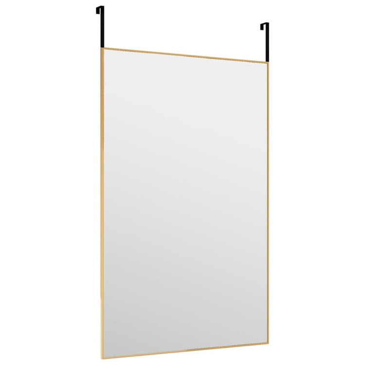 Vidaxl -Türspiegel 50x80 cm Glas und Aluminium Gold gefärbt