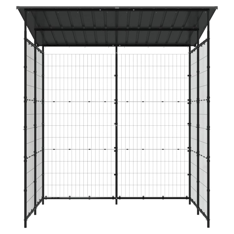 Vidaxl -Fahrradschuppen 190x190x222 cm Stahlschwarz