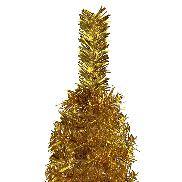 Vidaxl Weihnachtsbaum schmal 210 cm Goldfarbe