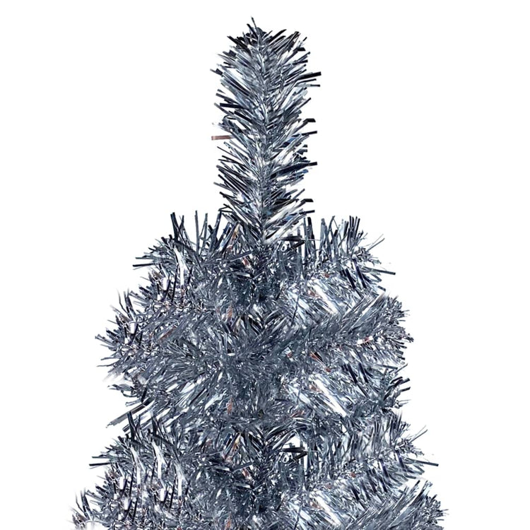Vidaxl Weihnachtsbaum schmal 120 cm silberfarben