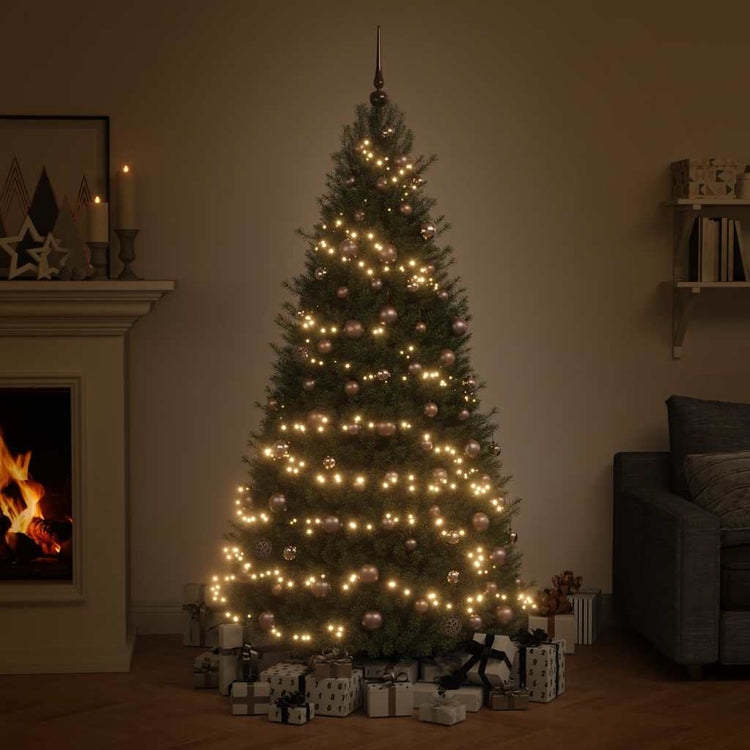 VIDAXL 61-TEIL-Weihnachtsball-Set mit Spitzen- und 150 LEDs Roségold