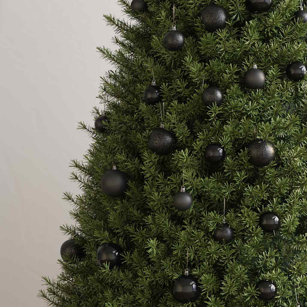 Vidaxl 100-teilige Weihnachtskugel Set Schwarz